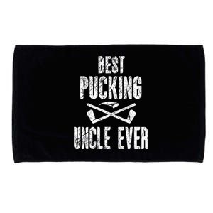 Hockey Uncle Best Pucking Uncle Ever Hockey Fan Cool Gift Microfiber Hand Towel