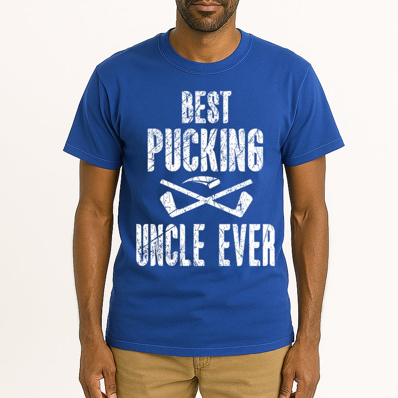 Hockey Uncle Best Pucking Uncle Ever Hockey Fan Cool Gift Tall T-Shirt