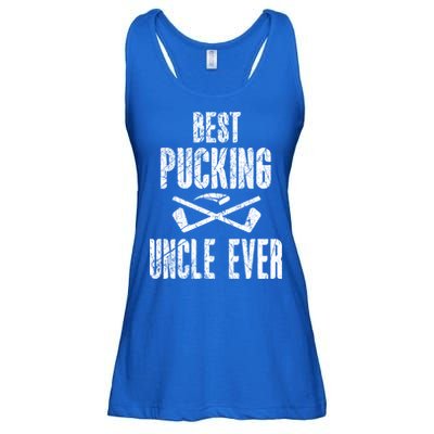 Hockey Uncle Best Pucking Uncle Ever Hockey Fan Cool Gift Ladies Essential Flowy Tank