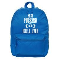Hockey Uncle Best Pucking Uncle Ever Hockey Fan Cool Gift 16 in Basic Backpack