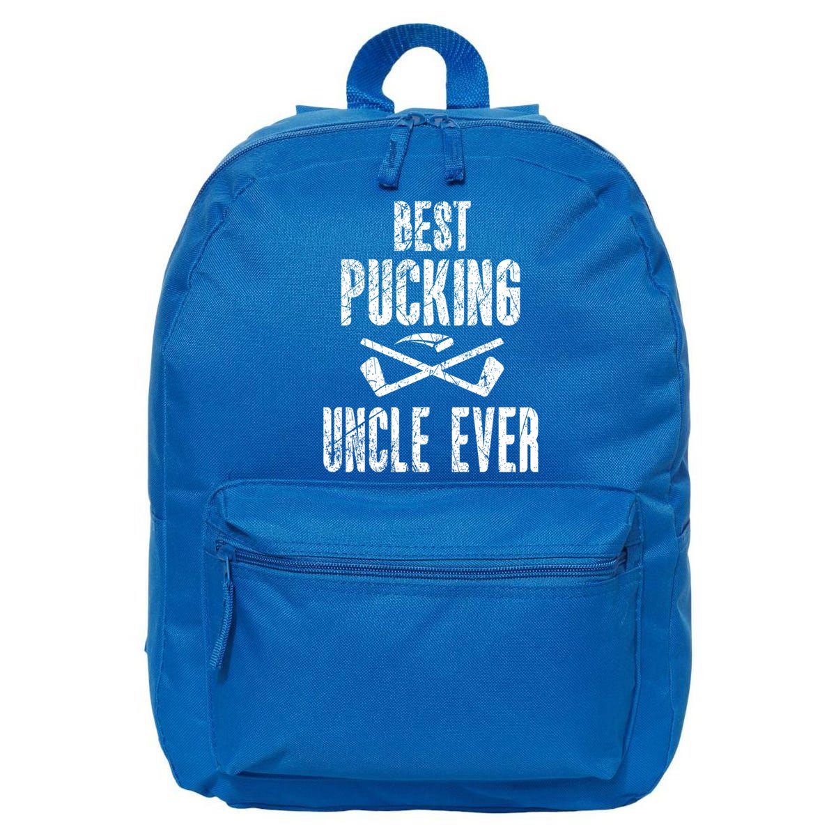 Hockey Uncle Best Pucking Uncle Ever Hockey Fan Cool Gift 16 in Basic Backpack