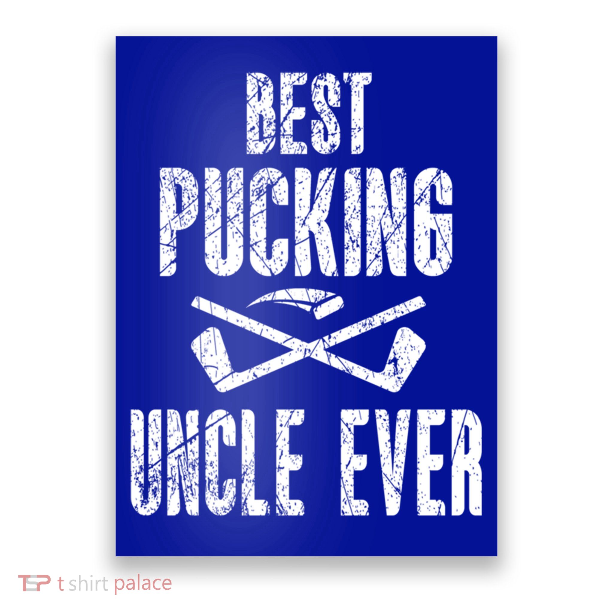 Hockey Uncle Best Pucking Uncle Ever Hockey Fan Cool Gift Poster