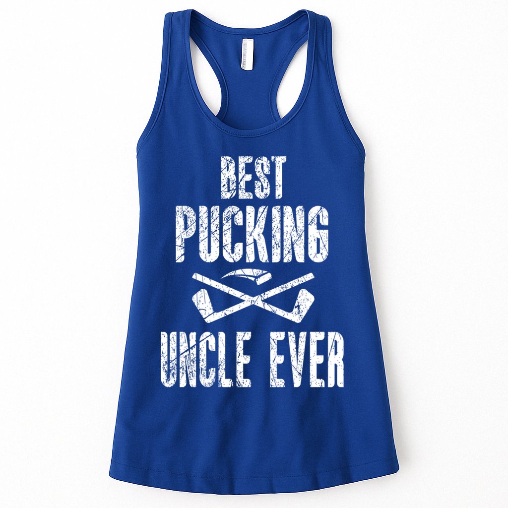 Hockey Uncle Best Pucking Uncle Ever Hockey Fan Cool Gift Womens Tank Top