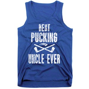 Hockey Uncle Best Pucking Uncle Ever Hockey Fan Cool Gift Tank Top