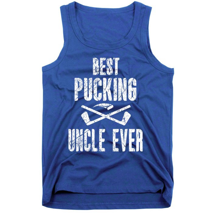 Hockey Uncle Best Pucking Uncle Ever Hockey Fan Cool Gift Tank Top