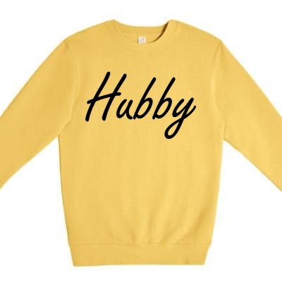 Hubby Funny Couples Premium Crewneck Sweatshirt