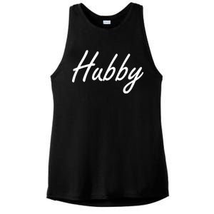 Hubby Funny Couples Ladies PosiCharge Tri-Blend Wicking Tank