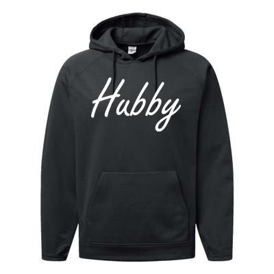 Hubby Funny Couples Performance Fleece Hoodie