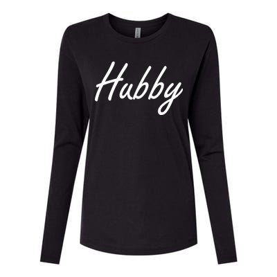 Hubby Funny Couples Womens Cotton Relaxed Long Sleeve T-Shirt