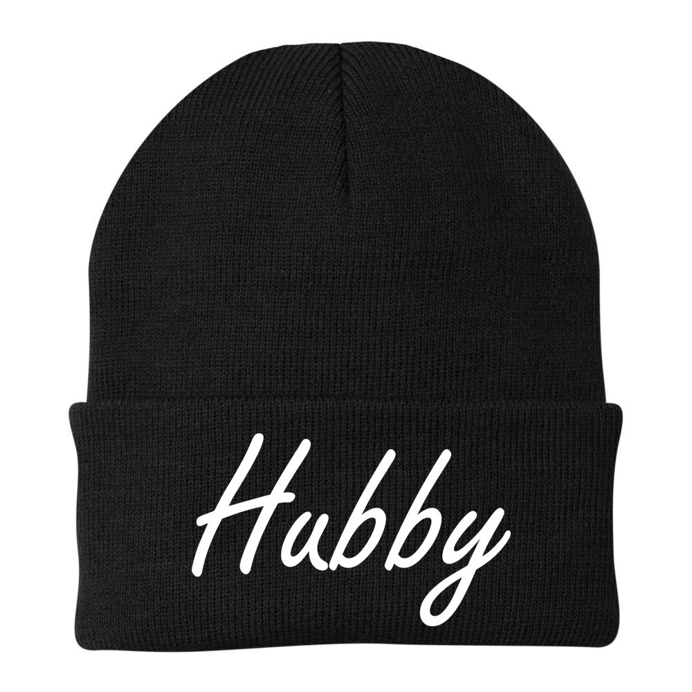Hubby Funny Couples Beanie