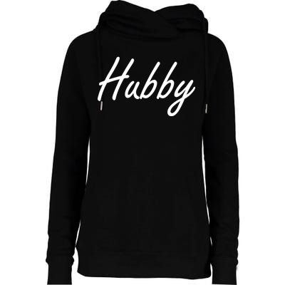 Hubby Funny Couples Womens Funnel Neck Pullover Hood