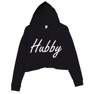 Hubby Funny Couples Crop Fleece Hoodie