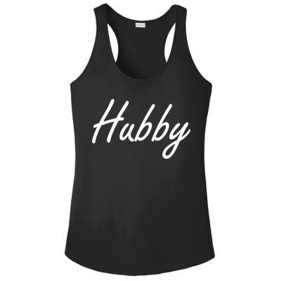 Hubby Funny Couples Ladies PosiCharge Competitor Racerback Tank