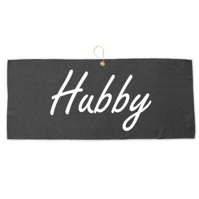 Hubby Funny Couples Large Microfiber Waffle Golf Towel