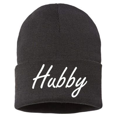 Hubby Funny Couples Sustainable Knit Beanie