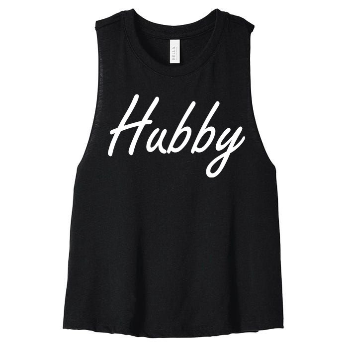 Hubby Funny Couples Women's Racerback Cropped Tank