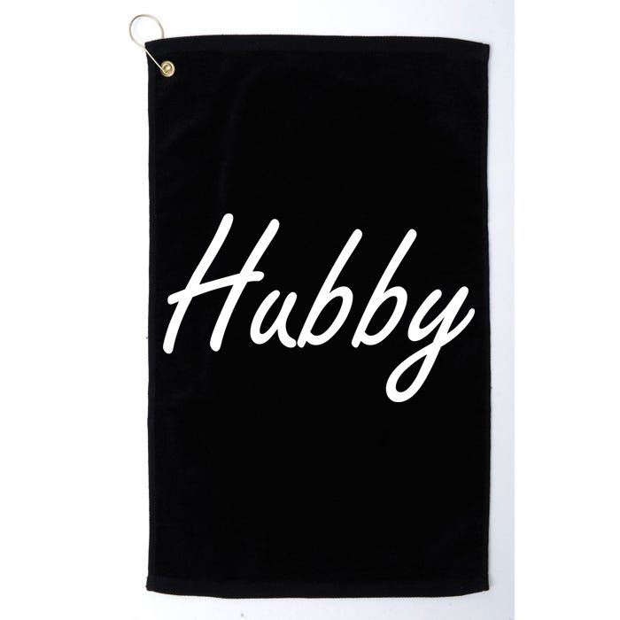 Hubby Funny Couples Golf Towel