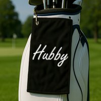 Hubby Funny Couples Golf Towel