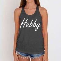 Hubby Funny Couples Women's Knotted Racerback Tank