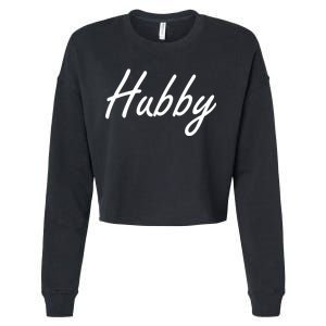 Hubby Funny Couples Cropped Pullover Crew