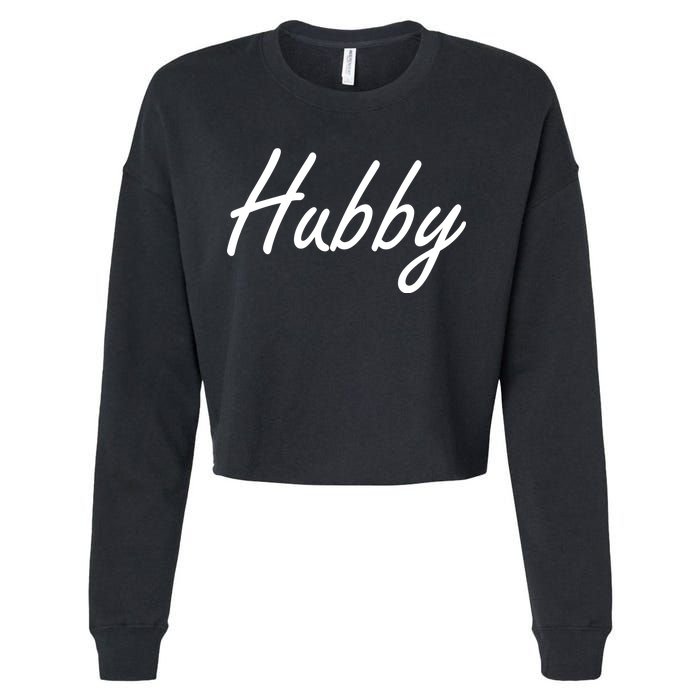 Hubby Funny Couples Cropped Pullover Crew