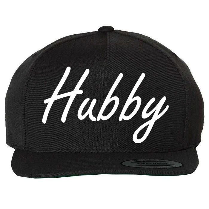 Hubby Funny Couples Wool Snapback Cap