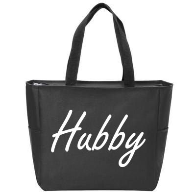 Hubby Funny Couples Zip Tote Bag