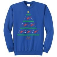 Helicopter Ugly Christmas Pilot Xmas Tree Heli Gift Tall Sweatshirt