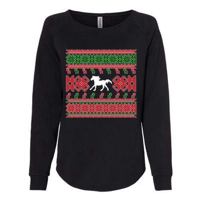 Horse Ugly Christmas Horse Owner Horse Lover Xmas Party Great Gift Womens California Wash Sweatshirt