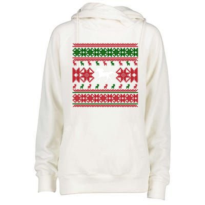 Horse Ugly Christmas Horse Owner Horse Lover Xmas Party Great Gift Womens Funnel Neck Pullover Hood