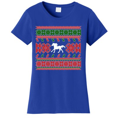 Horse Ugly Christmas Horse Owner Horse Lover Xmas Party Great Gift Women's T-Shirt