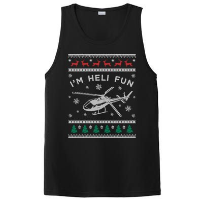 Helicopter Ugly Christmas Gift Fun Xmas Heli Pilot Gift PosiCharge Competitor Tank