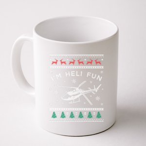 Helicopter Ugly Christmas Gift Fun Xmas Heli Pilot Gift Coffee Mug