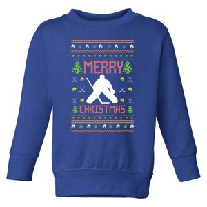 Hockey Ugly Christmas Style Cute Gift Toddler Sweatshirt