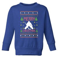 Hockey Ugly Christmas Style Cute Gift Toddler Sweatshirt