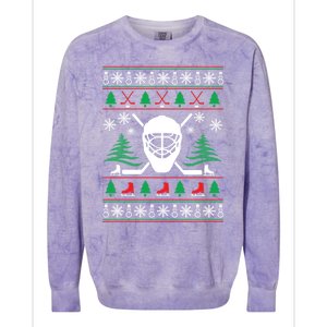 Hockey Ugly Christmas Sweater Funny Hockey Cute Gift Colorblast Crewneck Sweatshirt