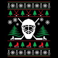Hockey Ugly Christmas Sweater Funny Hockey Cute Gift Impact Tech Backpack
