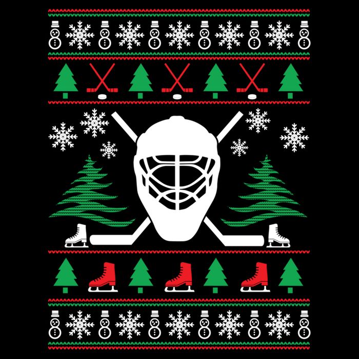 Hockey Ugly Christmas Sweater Funny Hockey Cute Gift Impact Tech Backpack