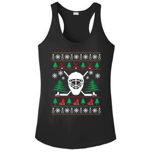 Hockey Ugly Christmas Sweater Funny Hockey Cute Gift Ladies PosiCharge Competitor Racerback Tank