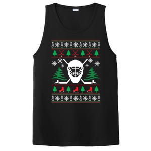 Hockey Ugly Christmas Sweater Funny Hockey Cute Gift PosiCharge Competitor Tank