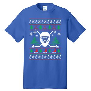 Hockey Ugly Christmas Sweater Funny Hockey Cute Gift Tall T-Shirt