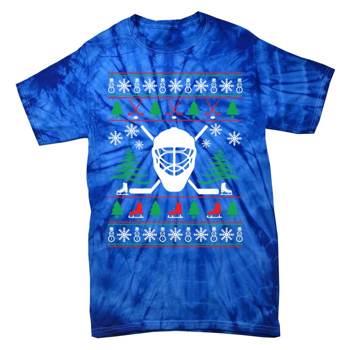 Hockey Ugly Christmas Sweater Funny Hockey Cute Gift Tie-Dye T-Shirt