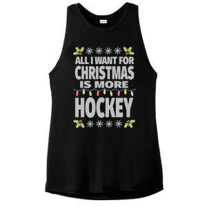 Hockey Ugly Christmas Meaningful Gift Ladies PosiCharge Tri-Blend Wicking Tank