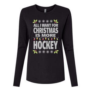 Hockey Ugly Christmas Meaningful Gift Womens Cotton Relaxed Long Sleeve T-Shirt