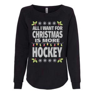 Hockey Ugly Christmas Meaningful Gift Womens California Wash Sweatshirt