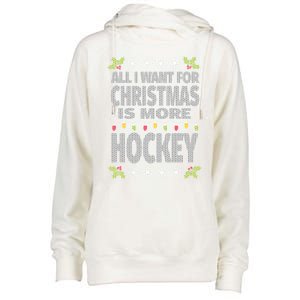 Hockey Ugly Christmas Meaningful Gift Womens Funnel Neck Pullover Hood