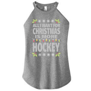 Hockey Ugly Christmas Meaningful Gift Women's Perfect Tri Rocker Tank