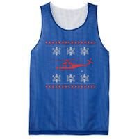 Helicopter Ugly Christmas Aviation Helicopter Pilot Meaningful Gift Mesh Reversible Basketball Jersey Tank