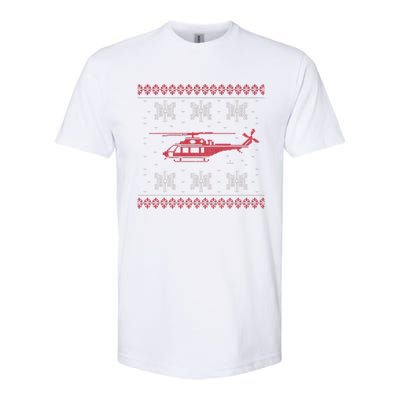 Helicopter Ugly Christmas Aviation Helicopter Pilot Meaningful Gift Softstyle CVC T-Shirt