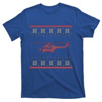 Helicopter Ugly Christmas Aviation Helicopter Pilot Gift T-Shirt